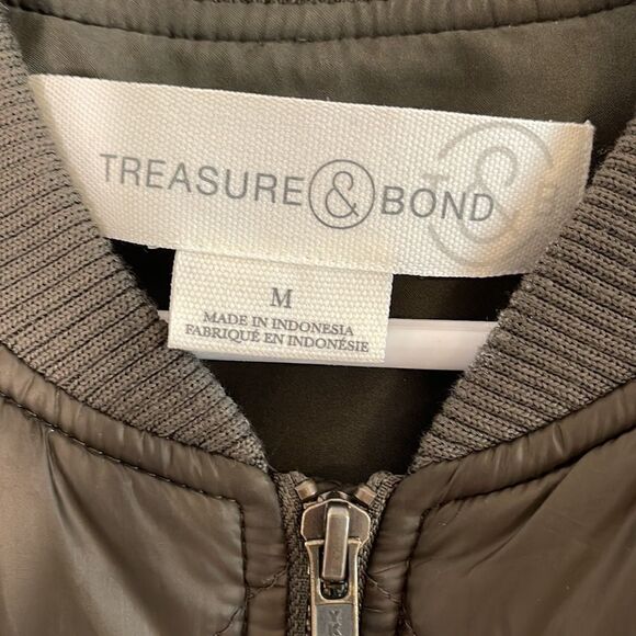 Treasure & Bond Army Green Quilted Coat - Picture 3 of 5